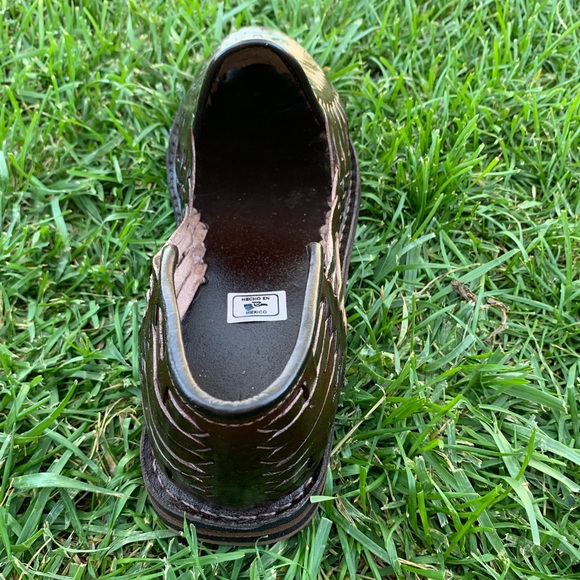 Men's Closed Toe Sandal MOCCASIN HUARACHES LEATHER HAND MADE BROWN - Picture 4 of 6